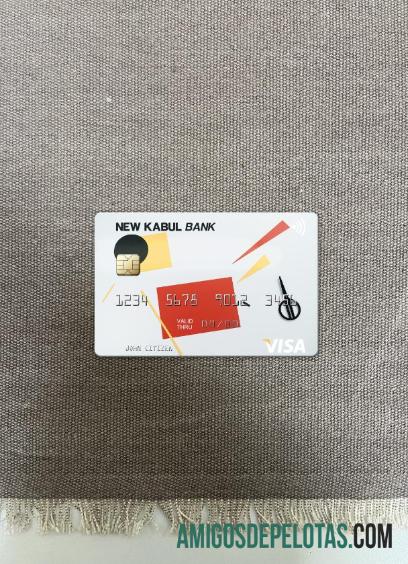 Afeganistão Novo Kabul Bank Visa Card Photolook Front exemplo real